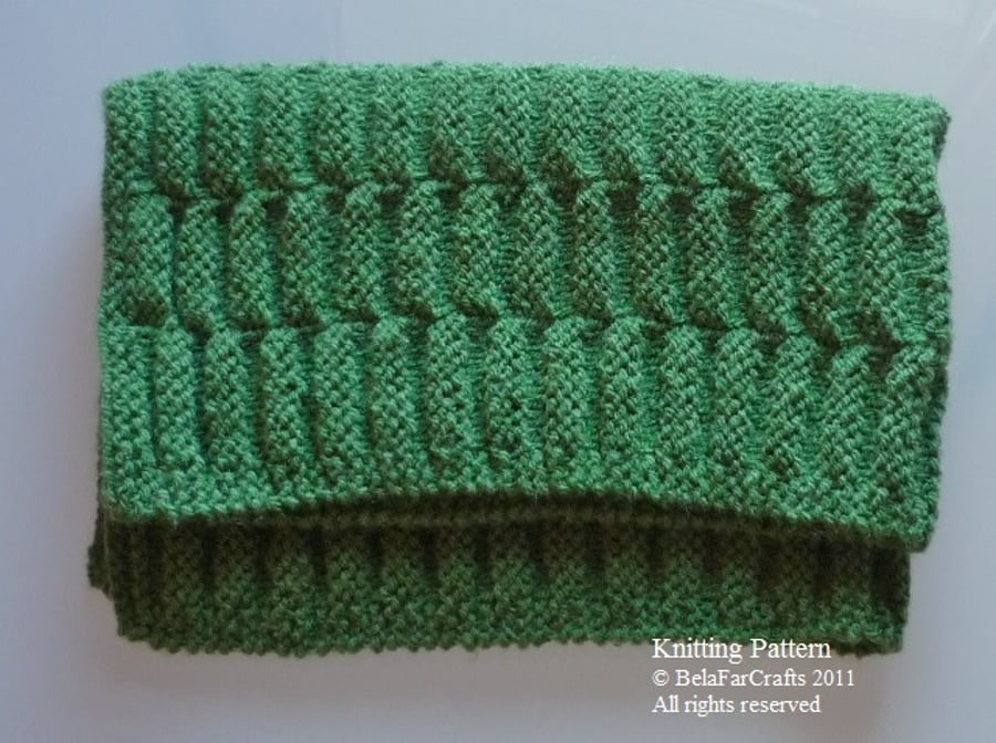 KNITTING PATTERN  -  Blocks Baby Blanket  -  First knitting project pattern