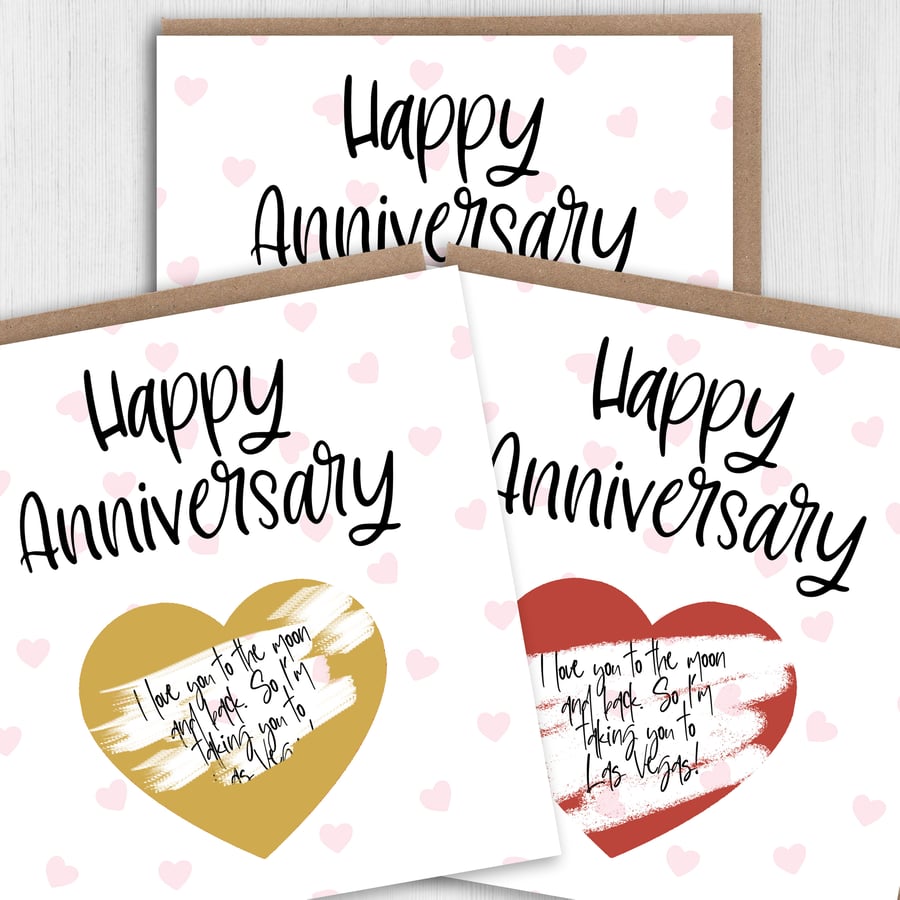 Scratch and reveal card: Happy Anniversary