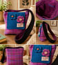Harris Tweed Shoulder bag with clovers 
