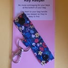 Key Keeper - Bright florals on navy
