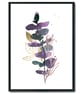 Greenery art prints, purple leaves wall decor, Eucalyptus leaves wall art prints - Image 8