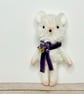 Scarf Mouse Tiny Art Doll Purple - Image 6
