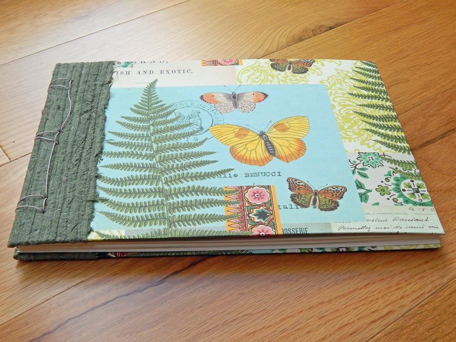 Botanical Album Ferns and Butterflies with Dutch binding 