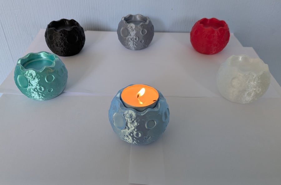 Moon Crater Tea Light Candle Holder 
