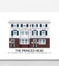 PRINCES HEAD AKA 'CROWN & ANCHOR' PUB, Ted Lasso Series,Richmond Green, A4 Print - Image 2