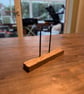 Handmade Oak & Steel Record Stand – Now Playing Vinyl Album Cover Display - Image 2