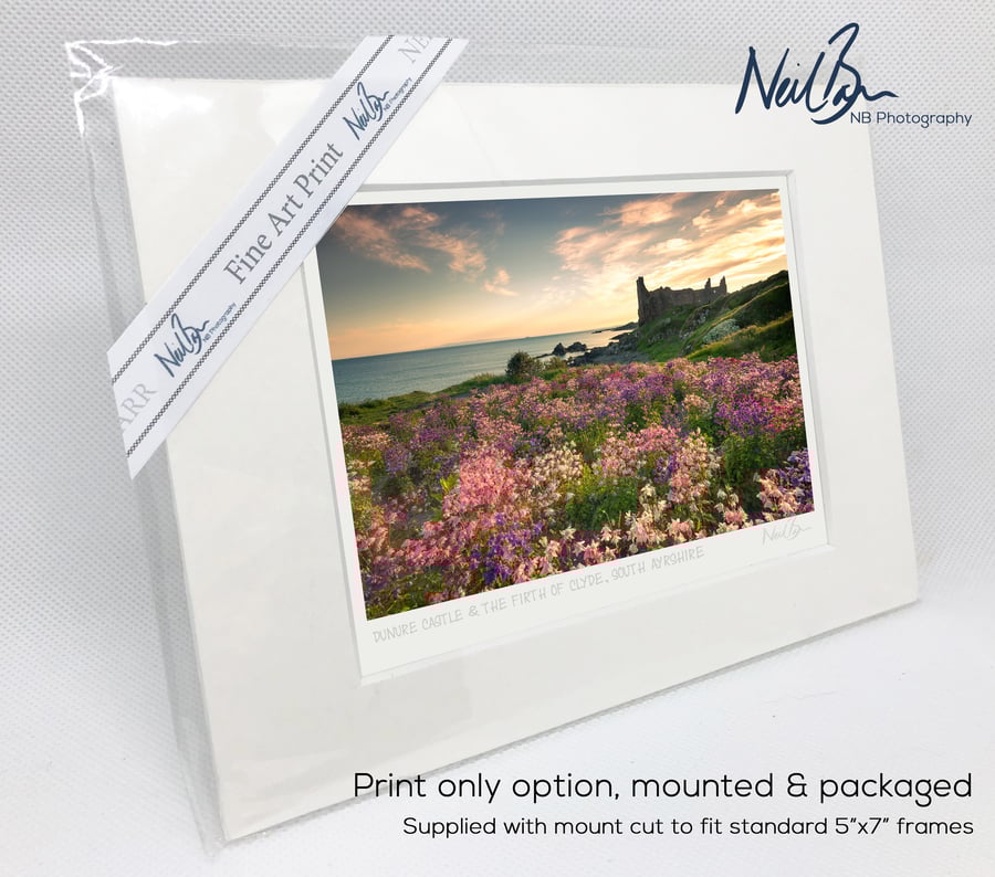 Dunure Castle, South Ayrshire, Scotland - A6 (7" x 5") Unframed Print