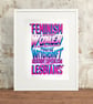 A3 Feminism -  Absurd, Funny, Limited Edition, Hand Printed, Screen Print - Image 1