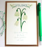 Snowdrop- British wild flower card - Image 2