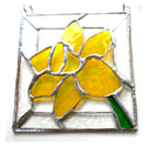 Daffodil Stained Glass Framed Suncatcher Spring Flower 044