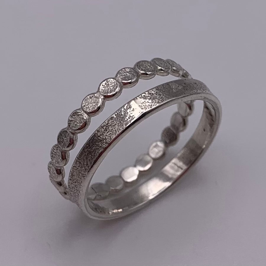 Set of Silver Stacking Rings