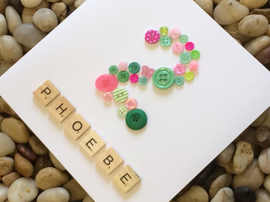 Personalised 2nd Birthday Card, Handmade 2nd Birthday Card, 1st, 3rd, 4th, 5th