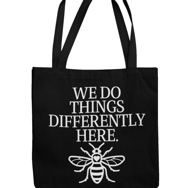 Manchester Bee Tote Bag -We Do Things Differently Here