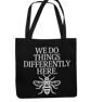 Manchester Bee Tote Bag -We Do Things Differently Here - Image 1