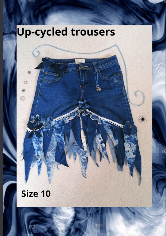 size 10 Alice in wonderland inspired festival fairy up-cycled skirt