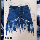 size 10 Alice in wonderland inspired festival fairy up-cycled skirt