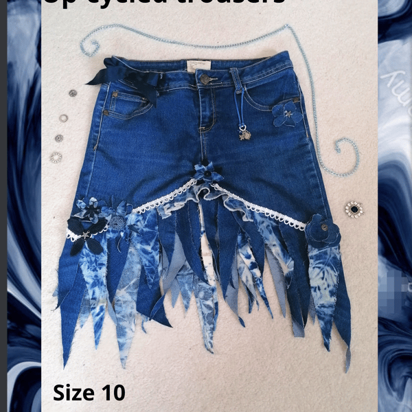 size 10 Alice in wonderland inspired festival fairy up-cycled skirt
