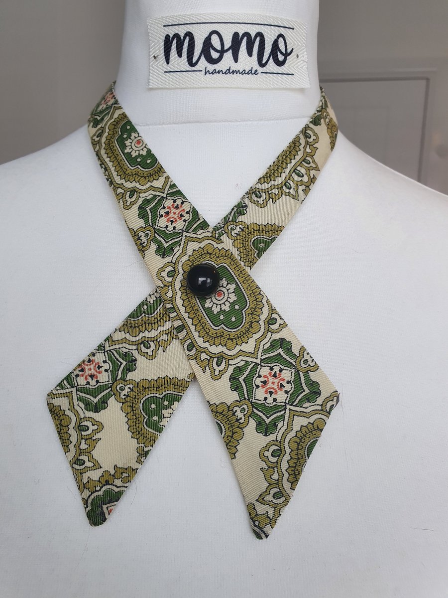 spring - upcycled vintage crossover tie