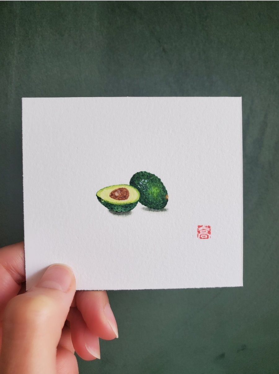 Avocado Lover - original watercolor
