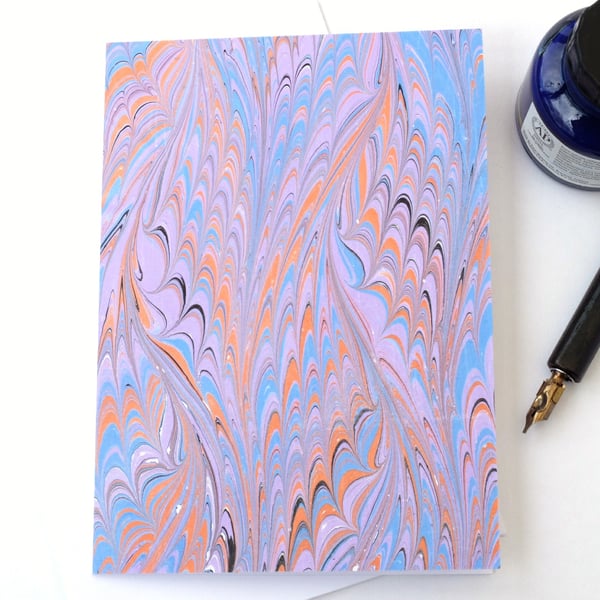 Lovely marbled paper art greetings card pattern... - Folksy