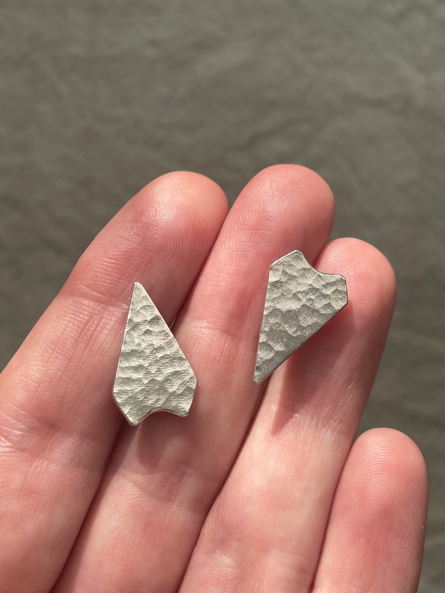 Arrowhead Earrings - Recycled Silver