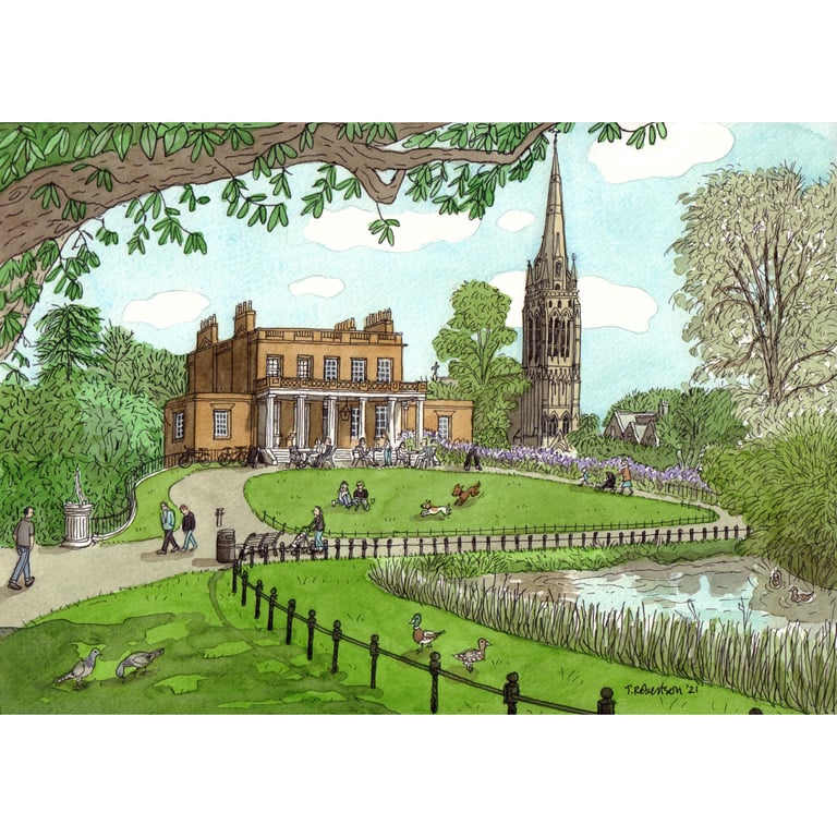 Clissold Park and St Mary's A4 and A5 sizes