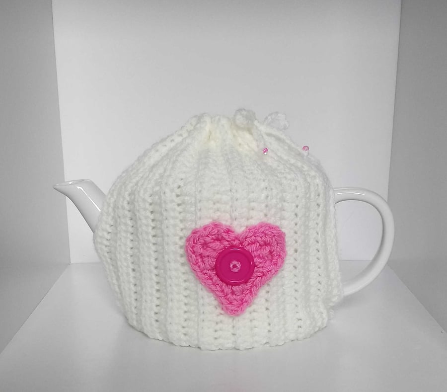 Heart teapot cosy