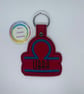 Embroidered Zodiac sign Keyring design - Libra - Image 1