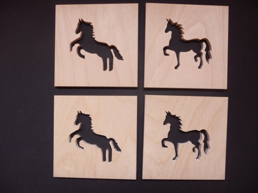 Set of 4 Horse Coasters