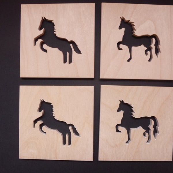 Set of 4 Horse Coasters