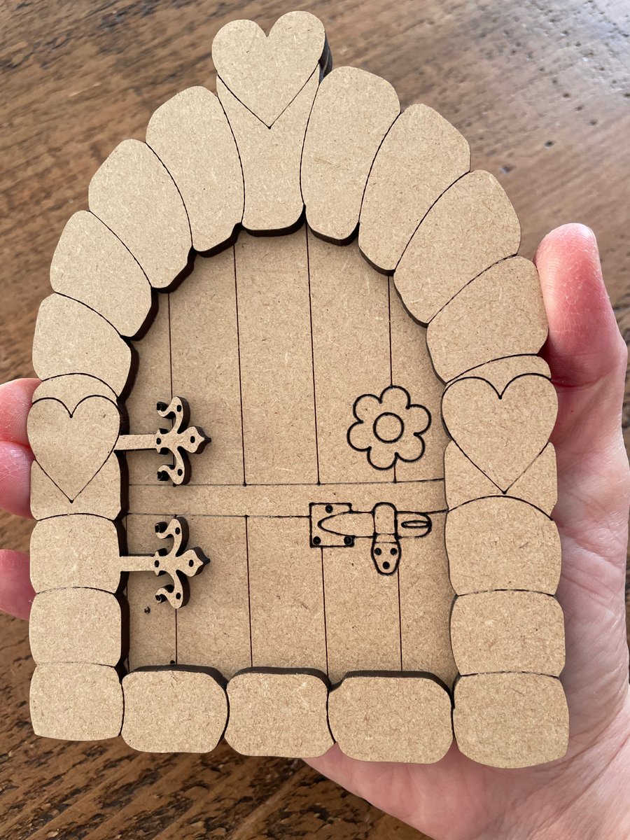 Country Cottage 3D Fairy Door Craft Kit with Embellishments - Ready To Paint