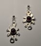  Handmade Sterling silver earings with garnet stones - Image 3