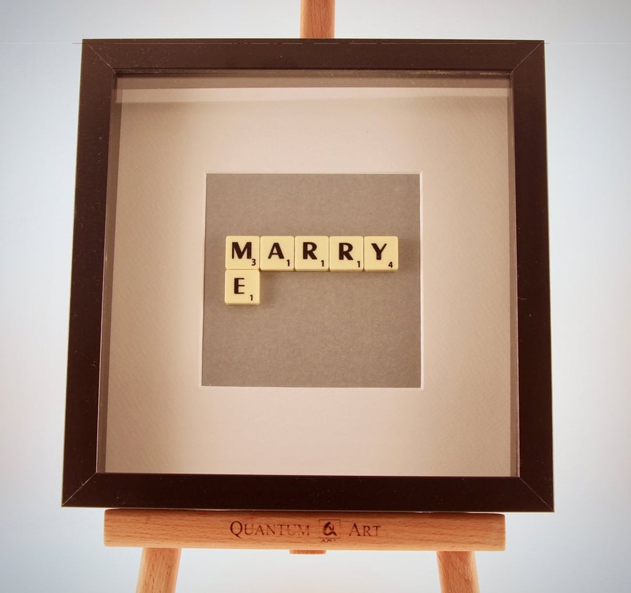 Marry Me scrabble frame.