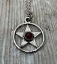 Pentagram Pendant with Carnelian