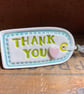 Small Ceramic Thank You gift tag decoration with heart - Image 1