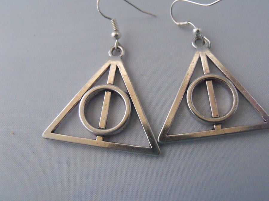 Triangular Silver Earrings