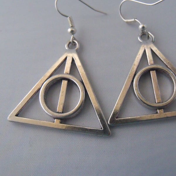 Triangular Silver Earrings