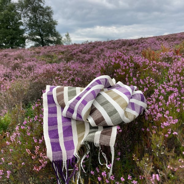 Moorland Colour Chart No1 Handwoven Linen and Cotton Summer Scarf