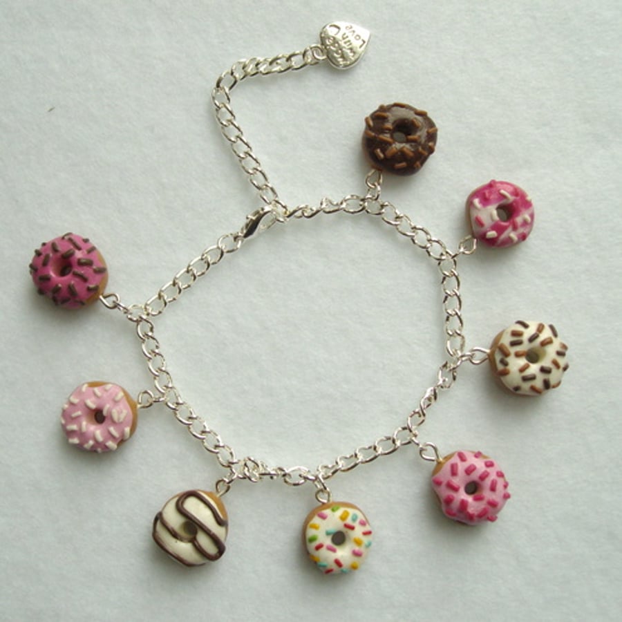 Doughnut charm bracelet