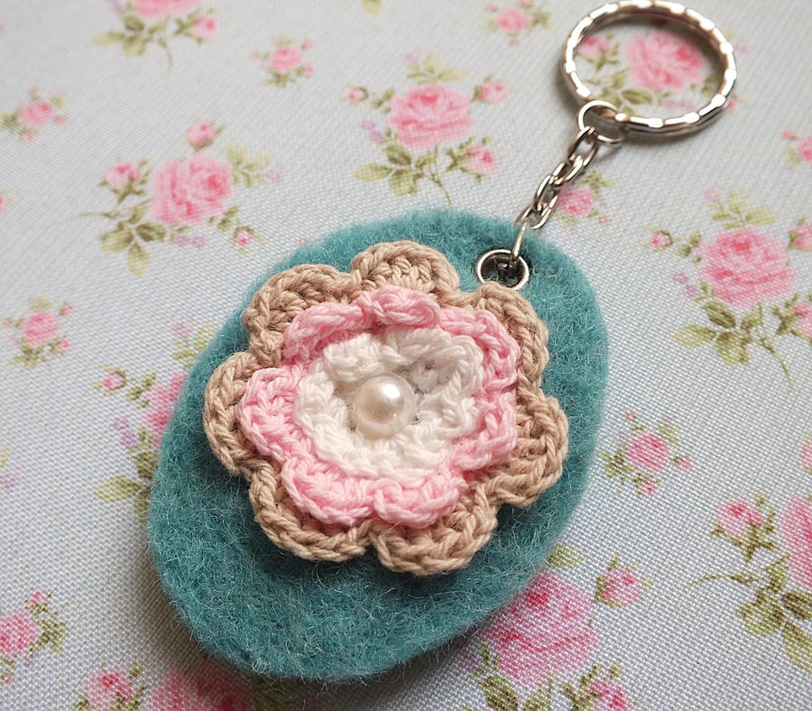 Vintage-Style Needlefelt Keyfob