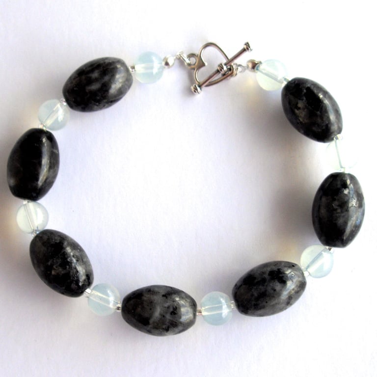Larvikite Bead Bracelet - UK Free Post