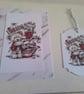 Handmade cardand gift tag. Birthday card. Father's day card. Ref 457