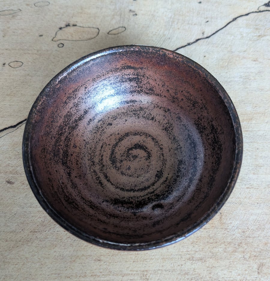 Copper speckled nibble bowl