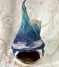 Perfectly imperfect hamster house or doll house wet felted pure wool