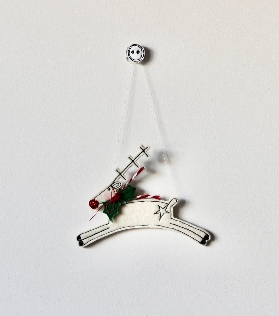 'Prancing Rudolph' - Hanging Decoration