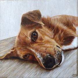 Pet Portrait Acrylic Painting on Canvas - Custom Portrait of Your Pet