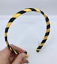 School Black and Yellow Gold 1.8cm striped Hairband