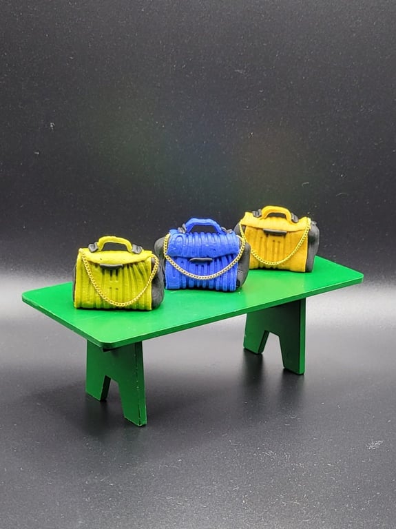 Polymer clay handbag 112 scale miniature novelty gift