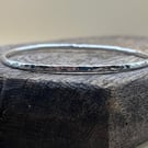 Silver Bangle, Sterling Silver Hammered Bangle, Handmade Jewellery