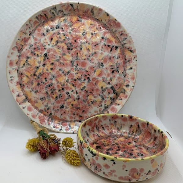 Matching bowl and plate